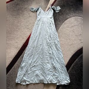Lovers + Friends Light Blue Maxi Formal Slip Dress